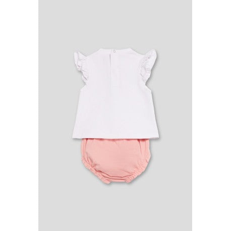Conjunto corto algodón bebé niña camiseta y cubrepañal-251040-Street Monkey - Monitoskids