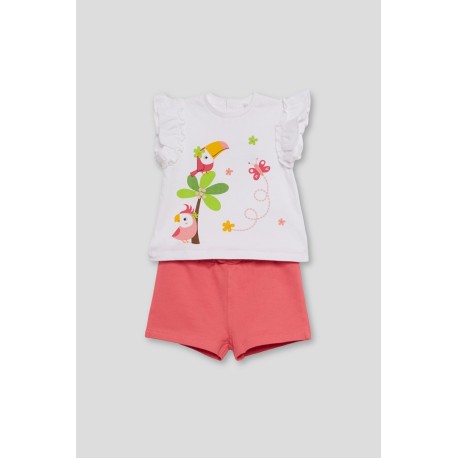 Conjunto algodón camiseta y pantalón corto bebé niña-253004-Street Monkey - Monitoskids