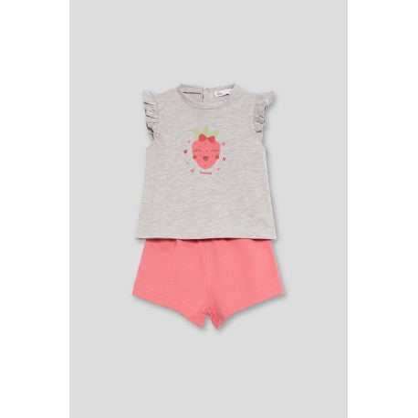 Conjunto algodón camiseta y pantalón corto bebé niña-253070-Street Monkey - Monitoskids
