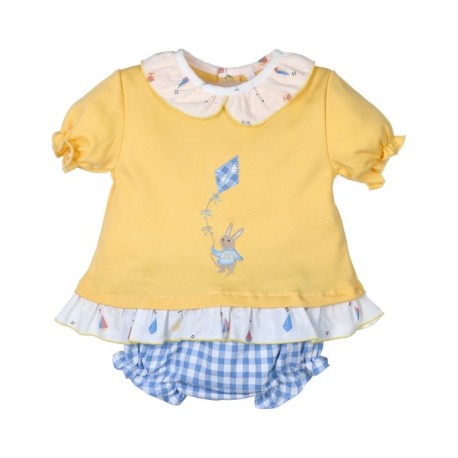 Conjunto corto 2 piezas bebé niña conejito-29384-Tony Bambino - Monitoskids