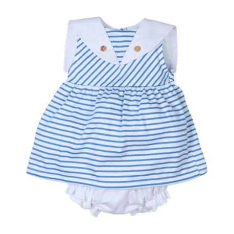 Conjunto corto 2 piezas bebé niña estilo marinero-29433-Tony Bambino - Monitoskids