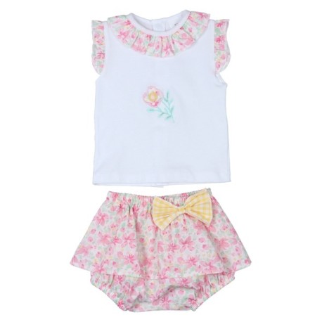 Conjunto corto 2 piezas bebé niña floral-30928-Tony Bambino - Monitoskids