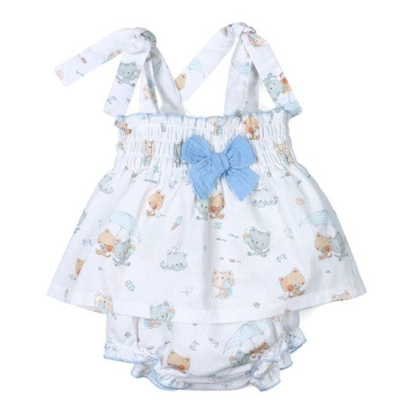 Conjunto corto 2 piezas bebé niña gatitos-29389-Tony Bambino - Monitoskids