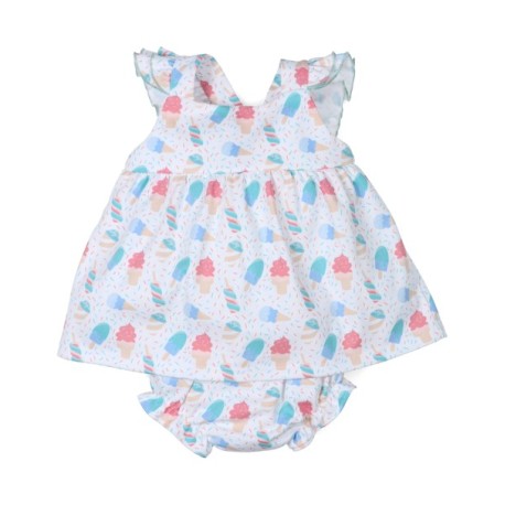 Conjunto corto 2 piezas vestido para bebé niña helados-29413-Tony Bambino - Monitoskids