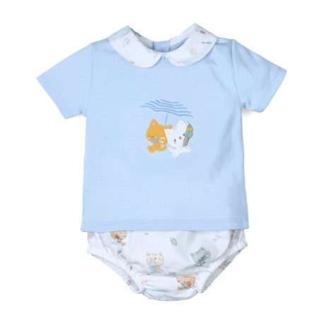 Conjunto corto 2 piezas bebé niño gatitos-29396-Tony Bambino - Monitoskids