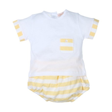 Conjunto corto 2 piezas bebé niño rayas-29304-Tony Bambino - Monitoskids