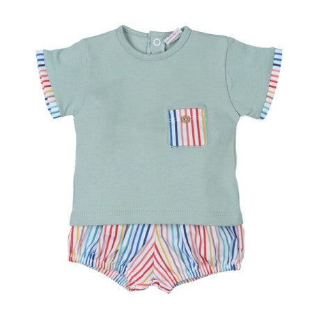 Conjunto corto 2 piezas bebé niño rayas-30922-Tony Bambino - Monitoskids