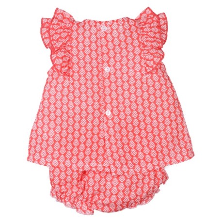 Conjunto corto bebé niña 2 piezas jesusito-29110-Tony Bambino - Monitoskids