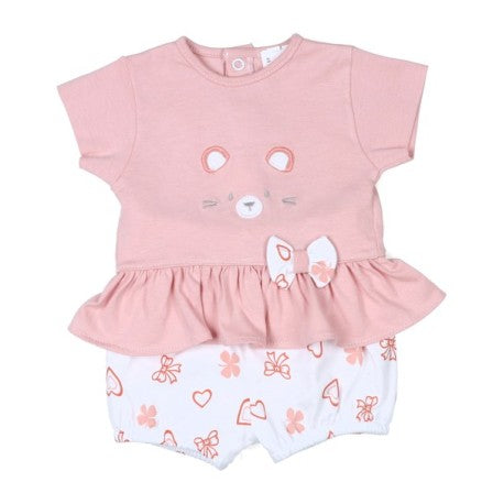 Conjunto corto mudita algodón Gatita-29561-Tony Bambino - Monitoskids