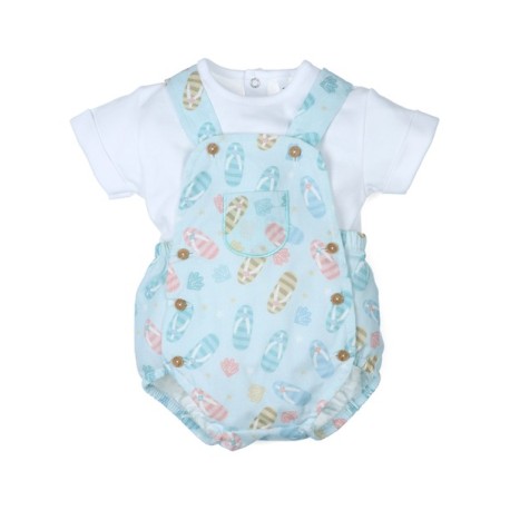 Conjunto corto peto 2 piezas bebé niño chanclas-29339-Tony Bambino - Monitoskids