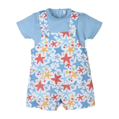Conjunto corto peto 2 piezas bebé niño estrellas de mar-29351-Tony Bambino - Monitoskids
