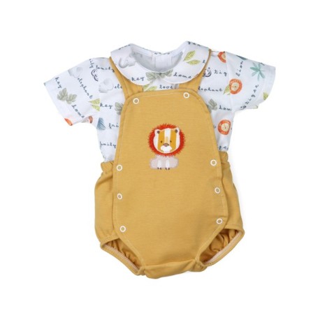 Conjunto corto peto 2 piezas bebé niño León-29374-Tony Bambino - Monitoskids