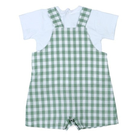 Conjunto corto peto vichy de 2 piezas bebé niño-32272-Tony Bambino - Monitoskids