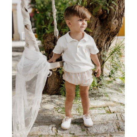 Conjunto corto de 2 piezas con detalle de barco bebé niño-32329-Tony Bambino - Monitoskids