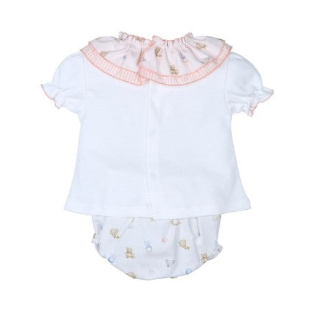 Conjunto corto de 2 piezas bebé niña caballito-32341-Tony Bambino - Monitoskids