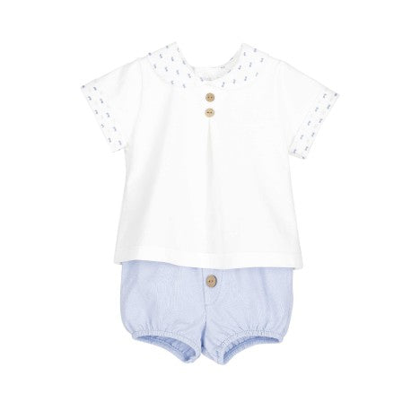 Conjunto corto 2 piezas pololo bebé niño Goa-11278-Calamaro Baby - Monitoskids