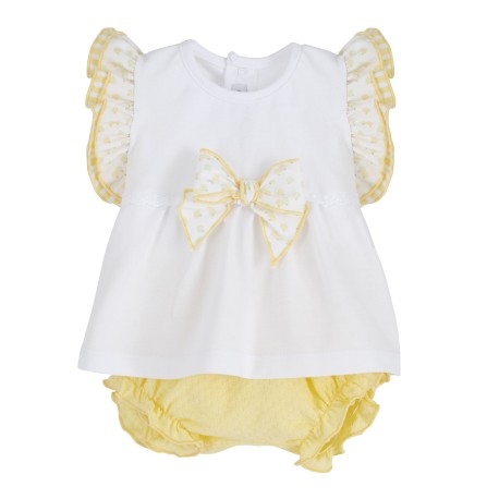 Conjunto corto bebé niña Frisa-11107-Calamaro Baby - Monitoskids