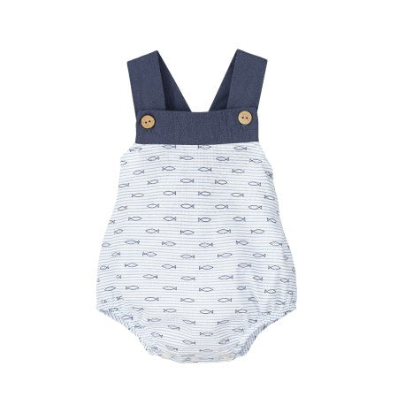 Peto corto estampado peces bebé niño Alsine-32425-Calamaro Baby - Monitoskids