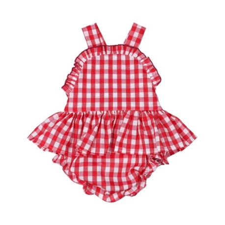 Pichi tirantes bebé cuadros vichy volantes-30745-Tony Bambino - Monitoskids