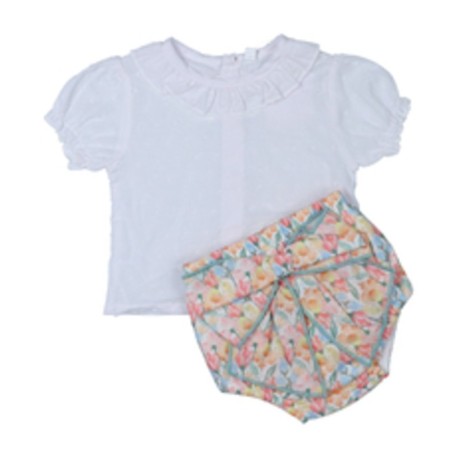 Conjunto corto bebé: Blusa y cubrepañal-30714-Tony Bambino - Monitoskids