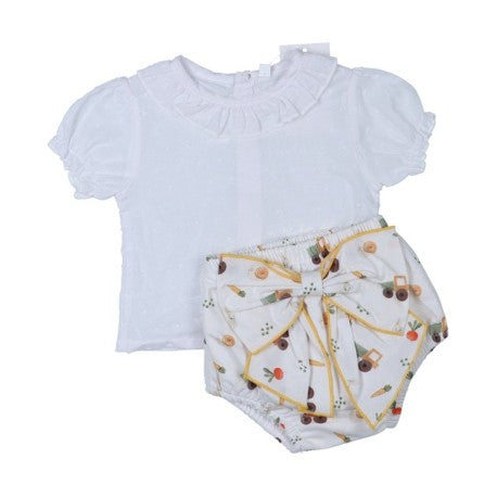 Conjunto corto bebé: Blusa y cubrepañal Tractor-30716-Tony Bambino - Monitoskids