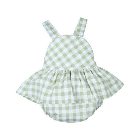Pichi vichy volante bebé niña de tirantes-30390-Tony Bambino - Monitoskids