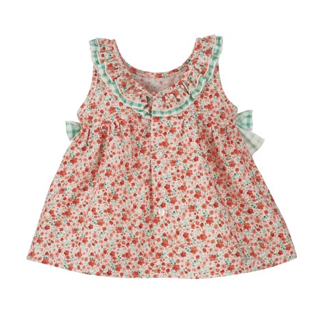 Vestido bebé estampado floral Prunela-21257-B-Calamaro Baby - Monitoskids