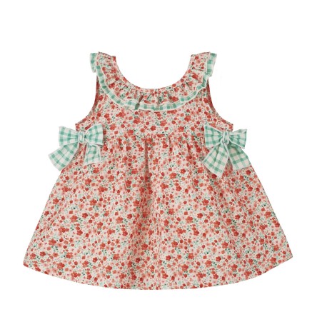 Vestido bebé estampado floral Prunela-21257-B-Calamaro Baby - Monitoskids