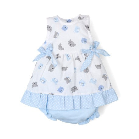 Conjunto de 2 piezas: vestido desmangado estampado ositos-26264-Tony Bambino - Monitoskids