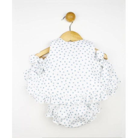 Conjunto bebé 2 piezas: vestido y cubrepañal estampado cangrejos-PPV-24274-Popys - Monitoskids