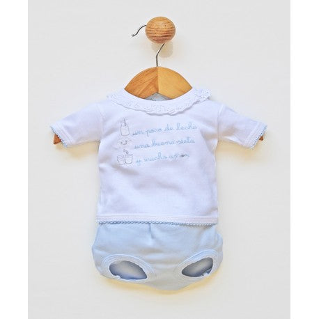 Conjunto corto bebé 2 piezas algodón cuello volante-24470-Popys - Monitoskids