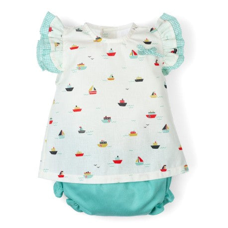 Conjunto corto bebé niña de 2 piezas-25931-Popys - Monitoskids
