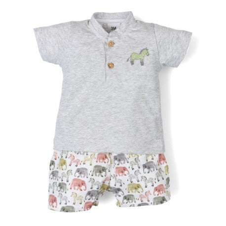 Conjunto corto bebé niño de 2 piezas savanna-25962-Popys - Monitoskids
