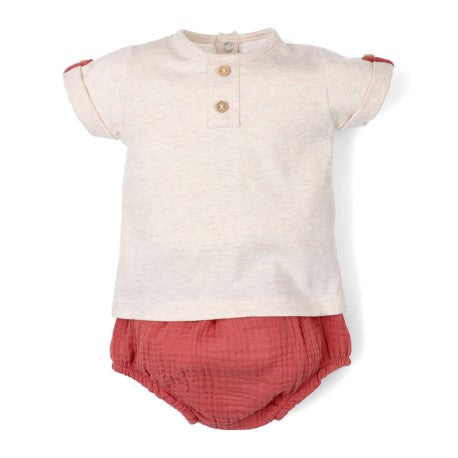 Conjunto corto de 2 piezas bebé niño-25970-Popys - Monitoskids