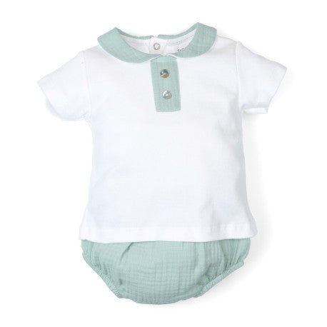 Conjunto corto bebé niño 2 piezas bambula-25982-Popys - Monitoskids