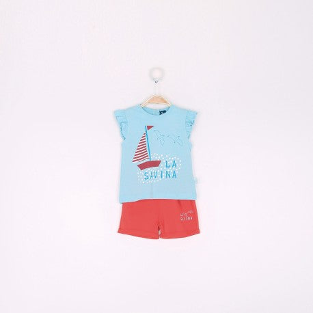 Conjunto niña pantalón corto y camiseta-Street Monkey - Monitoskids
