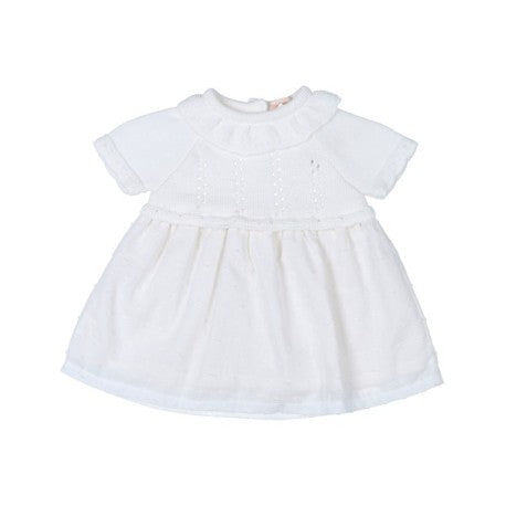 Vestido bebé manga corta tejido combinado-32386-Tony Bambino - Monitoskids